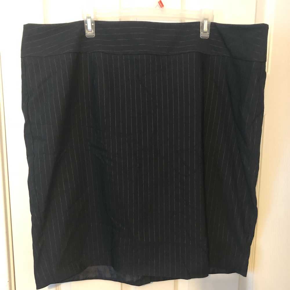 Lane Bryant Navy Pinstripe Pencil Skirt